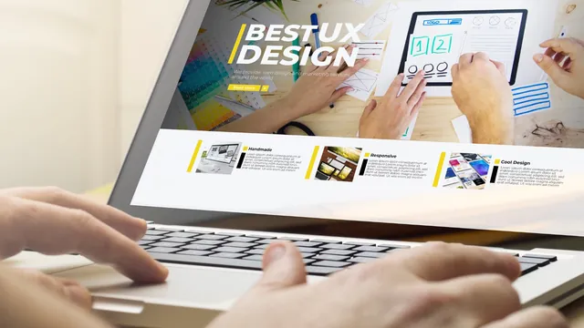 Website design on a laptop