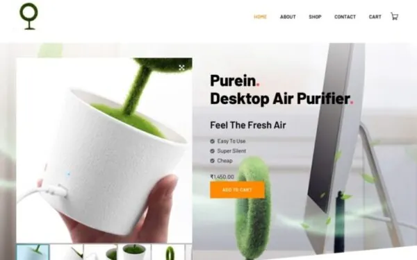 Purein Desktop Air Purifier — Consumer product